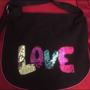Black 'Love' Canvas Bag